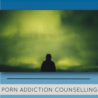 Porn addiction counselling with person in the background of stars contemplating
